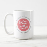 Pink Pisces Logo Zodiac Star Sign Astrology Trait Coffee Mug<br><div class="desc">A fun zodiac mug featuring the prominent traits for your sign! A fun gift for all! Those born under the sign Pisces (19 February –21 March) are said to be creative, artistic, intuitive, empathetic, and generous! Surprise a friend or zodiac lover for their birthday with these compliments specialized just for...</div>