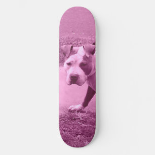 Pink Pit Bull Skateboard