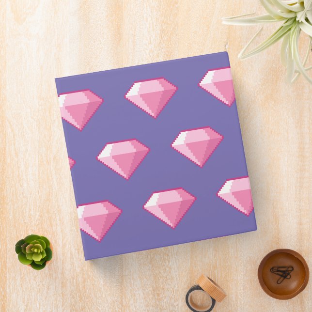 Pink Pixel Diamond Binder (In Situ)