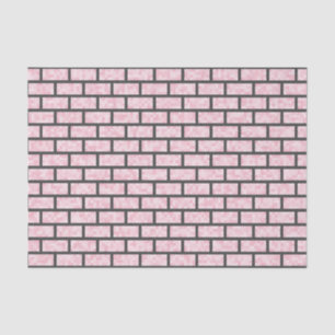 Pink Pixelated Computer Game Look Bricks Pattern Tissue Paper