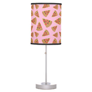 Pink Pizza Pattern Table Lamp