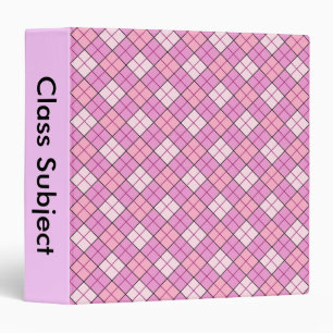 Pink Plaid 1.5" Binder