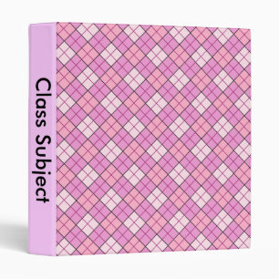 Pink Plaid 1" Binder