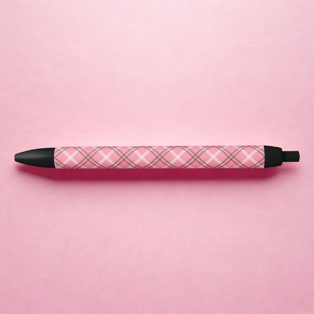 Pink Plaid Black Ink Pen (Creator Uploaded)