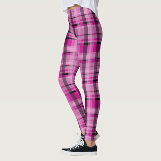 Pink Plaid Leggings (Left)