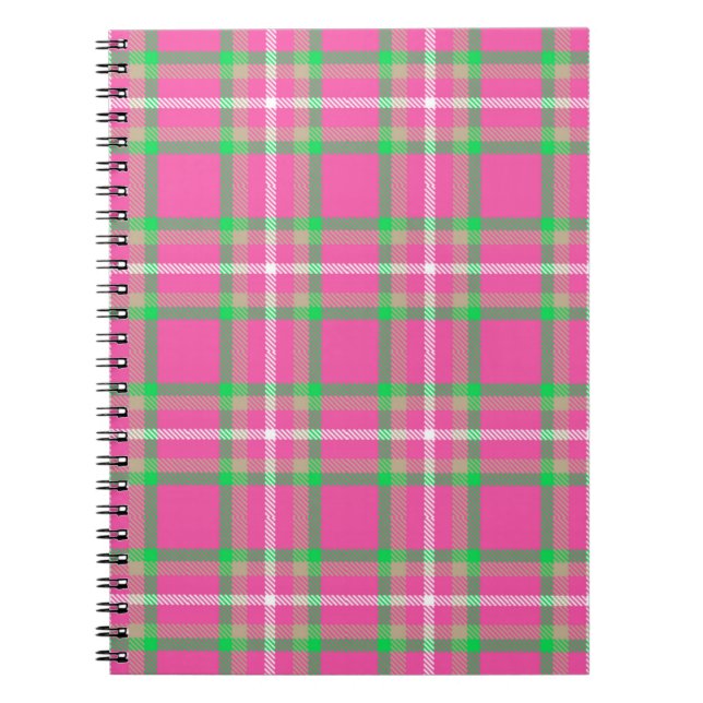 Pink Plaid Notebook (Front)