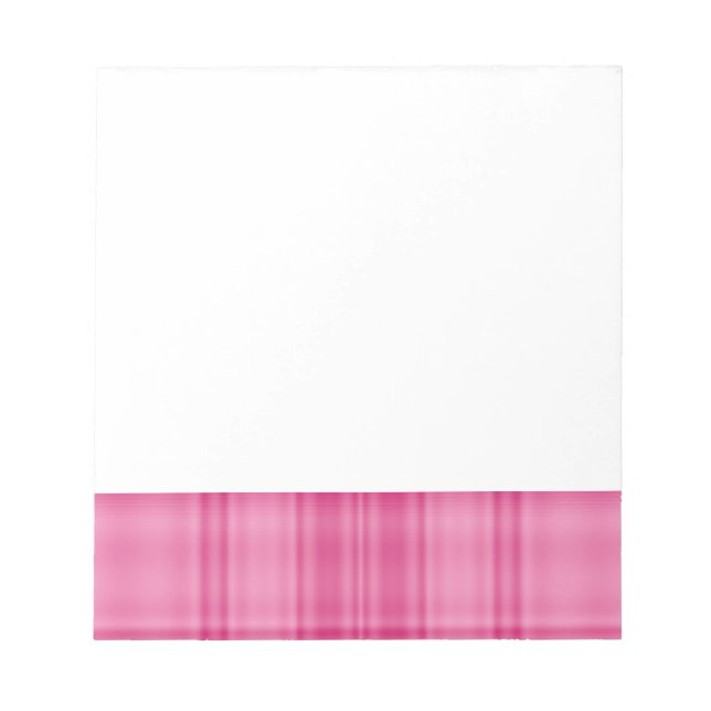 Pink Plaid Notepad (Front)