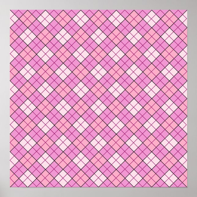 Pink Plaid Poster (Front)