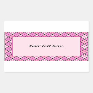Pink Plaid Sticker