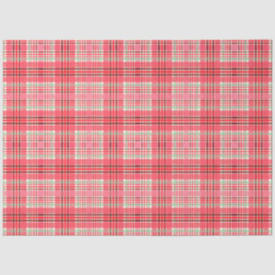 Pink Plaid Tartan Tissue Paper