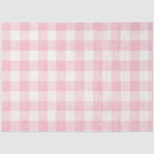 Pink Plaid Tissue Paper