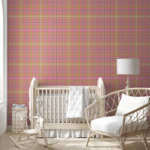 Pink Plaid Wallpaper