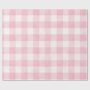 Pink Plaid Wrapping Paper