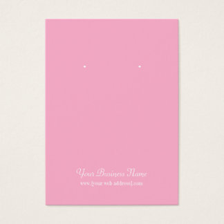 Pink Plain Simple Custom Earring Card
