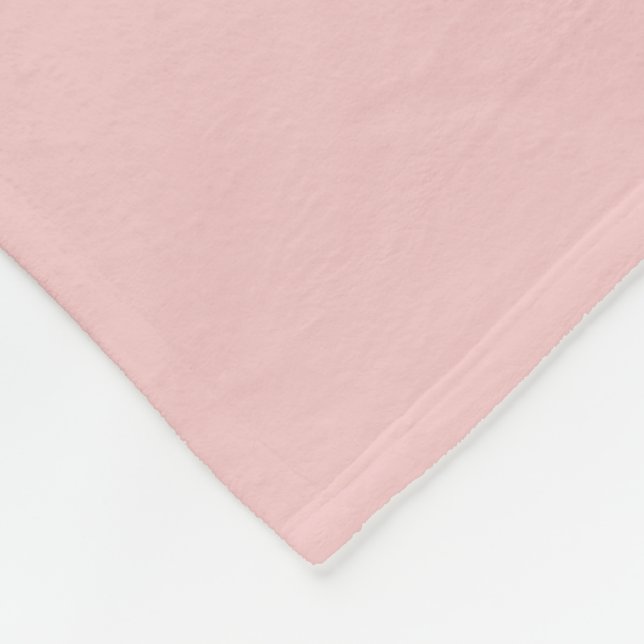 Pink Plain Solid Colour Fleece Blanket (Corner)