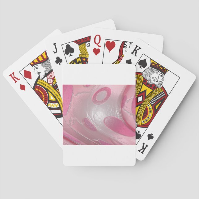pink plastic playing cards (Back)
