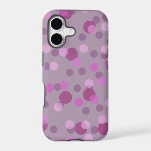 pink, plum and faded purple polka dots