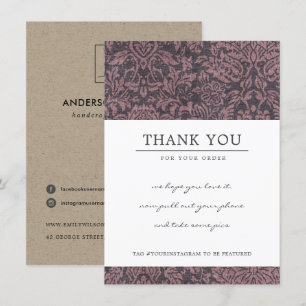 PINK PLUM DAMASK MODÈLE ENTREPRISE LOGO D'ENTREPRI