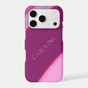 Pink Plum Stripes Personalized Name