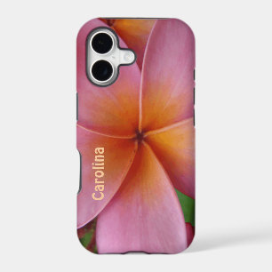 Pink Plumeria Flower Personalized iphone 5 Cover