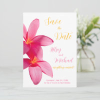 Pink Plumeria Flowers, Tropical, Floral Wedding