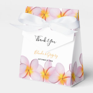 Pink Plumeria Frangipani Wedding Favor Box