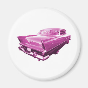 Pink Plymouth Tail Fins Magnet