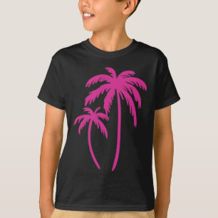 Pink Pocket Palm Tree Cute Hawaiian Summer Vacatio T-Shirt
