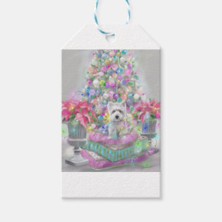 Pink Poinsettias Gift Tags