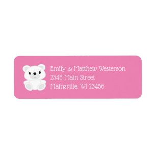 Pink Polar Bear Baby Shower