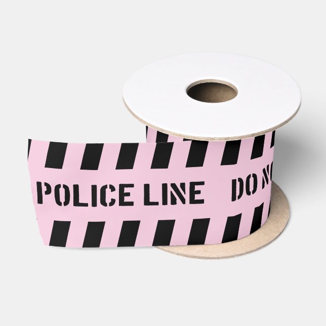 Pink Police Line Do not Cross Murder Mystery Party Satin Ribbon (Spool)