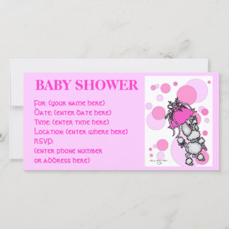 Pink Polk a Dot Poodle Baby Shower