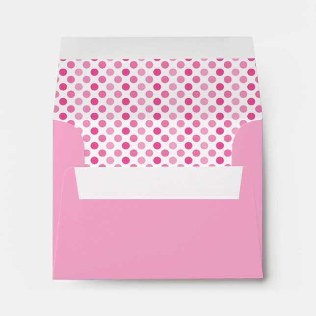 Pink Polka Dot A-2 Envelope (Back (Bottom))
