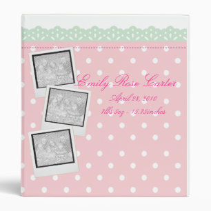 Pink Polka Dot Baby Photo Binder
