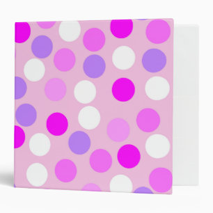 Pink Polka Dot Binder