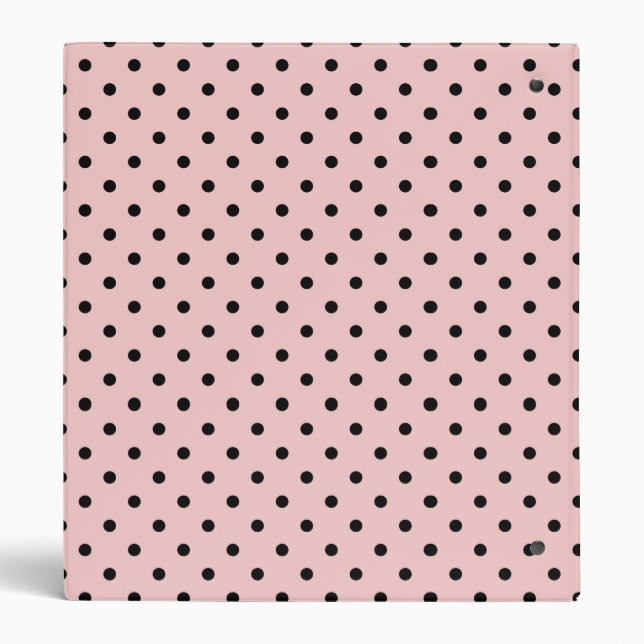 Pink, polka dot binder (Back)
