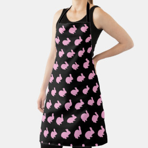 Pink Polka Dot Bunny Rabbit Apron
