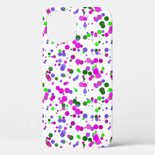 Pink Polka Dot Confetti Case-Mate iPhone Case (Back)