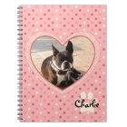 Pink Polka Dot Crosshatch Heart Photo Frame