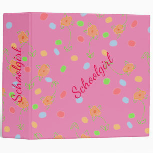 Pink Polka-Dot Designer Binder