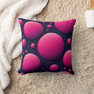 Pink Polka Dot Dream Throw Pillow