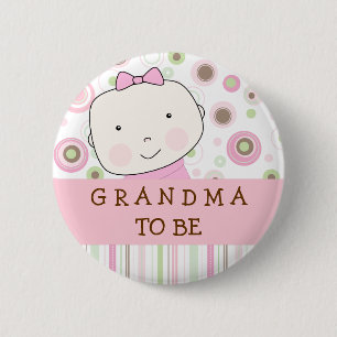 Pink Polka Dot - "Grandma to Be" Pin