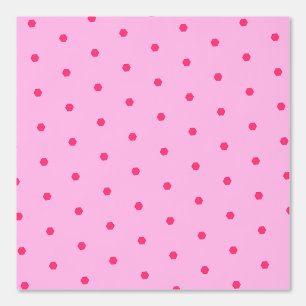 Pink Polka Dot Hexagon Pattern Design Wallpaper