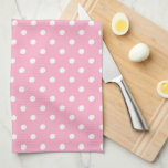 Pink Polka Dot  Kitchen Towel<br><div class="desc">Pink polka dot kitchen towel</div>