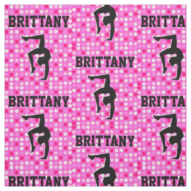 PINK POLKA DOT PERSONNALISÉ TISSU GYMNASTIQUE (Échantillon)