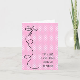Pink Polka Dot thank you Card