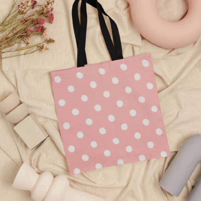Pink Polka Dot Tote Bag (Creator Uploaded)
