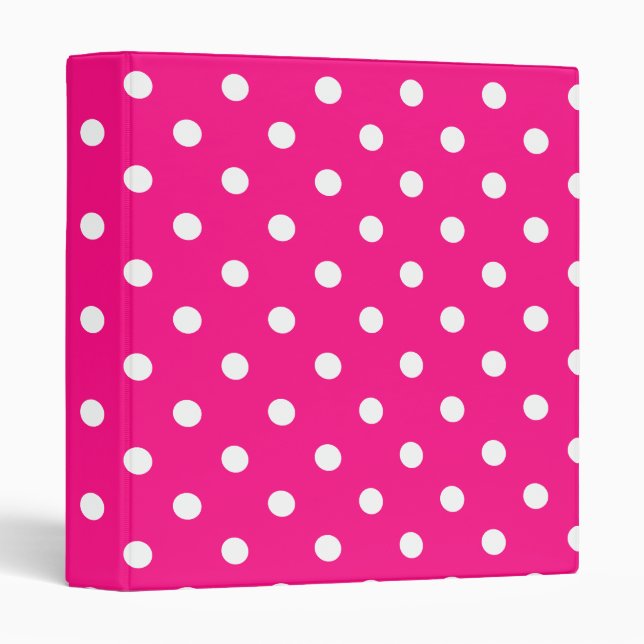 Pink Polka Dots Binder (Front/Spine)