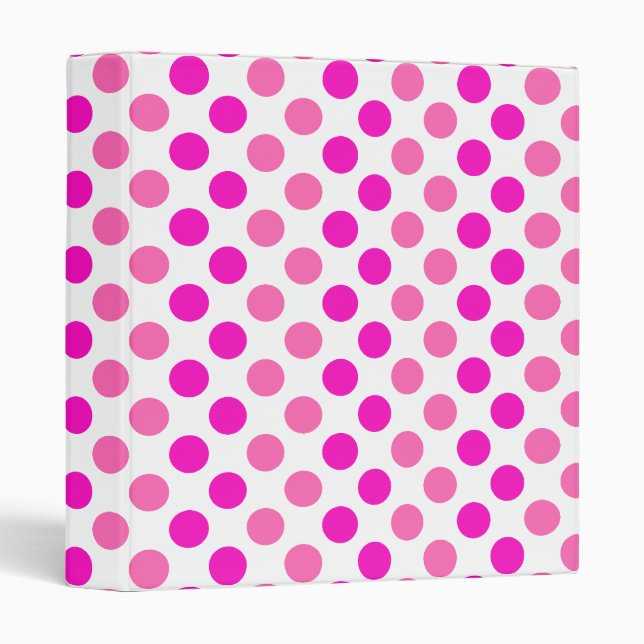 Pink Polka Dots Binder (Front/Spine)