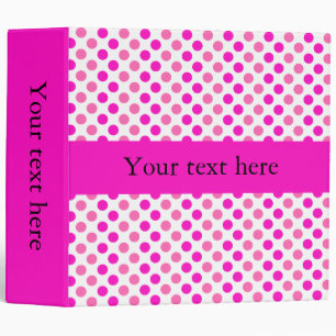 Pink Polka Dots Binder